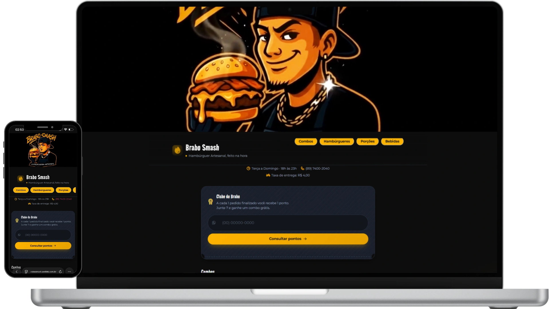Mockup do site jurídico